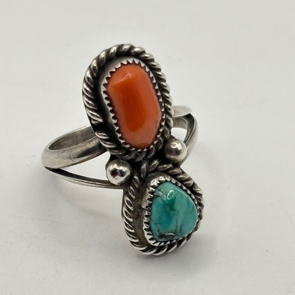 Vintage Southwest Turquoise Ring Size 6.75